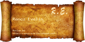 Rencz Evelin névjegykártya