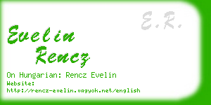 evelin rencz business card